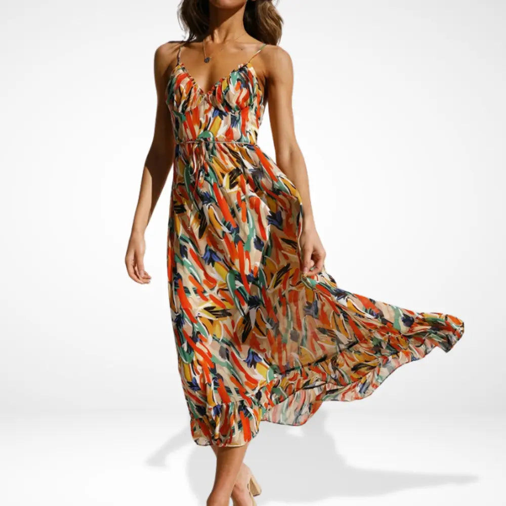 Vestido Yamy™ | Floral Midi estampado con tirantes