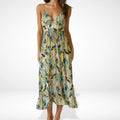 Vestido Yamy™ | Floral Midi estampado con tirantes