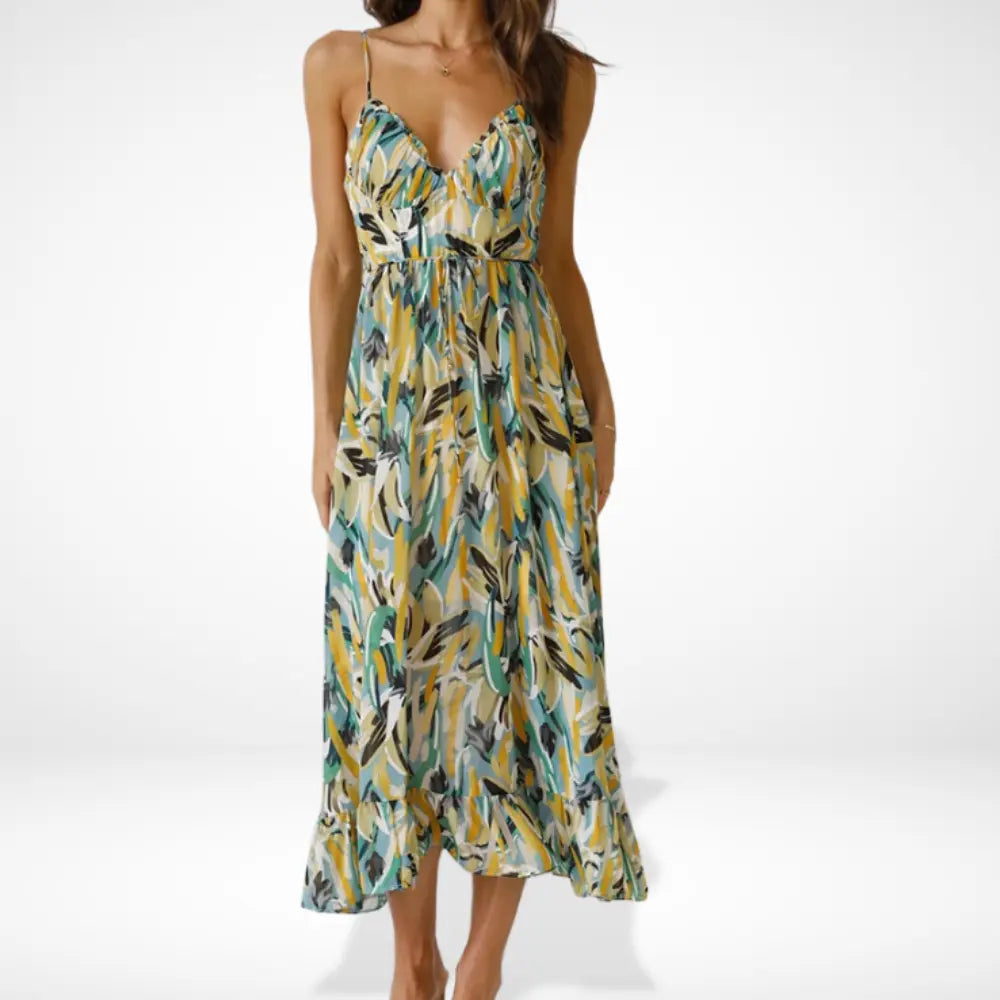 Vestido Yamy™ | Floral Midi estampado con tirantes