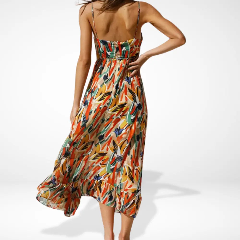 Vestido Yamy™ | Floral Midi estampado con tirantes