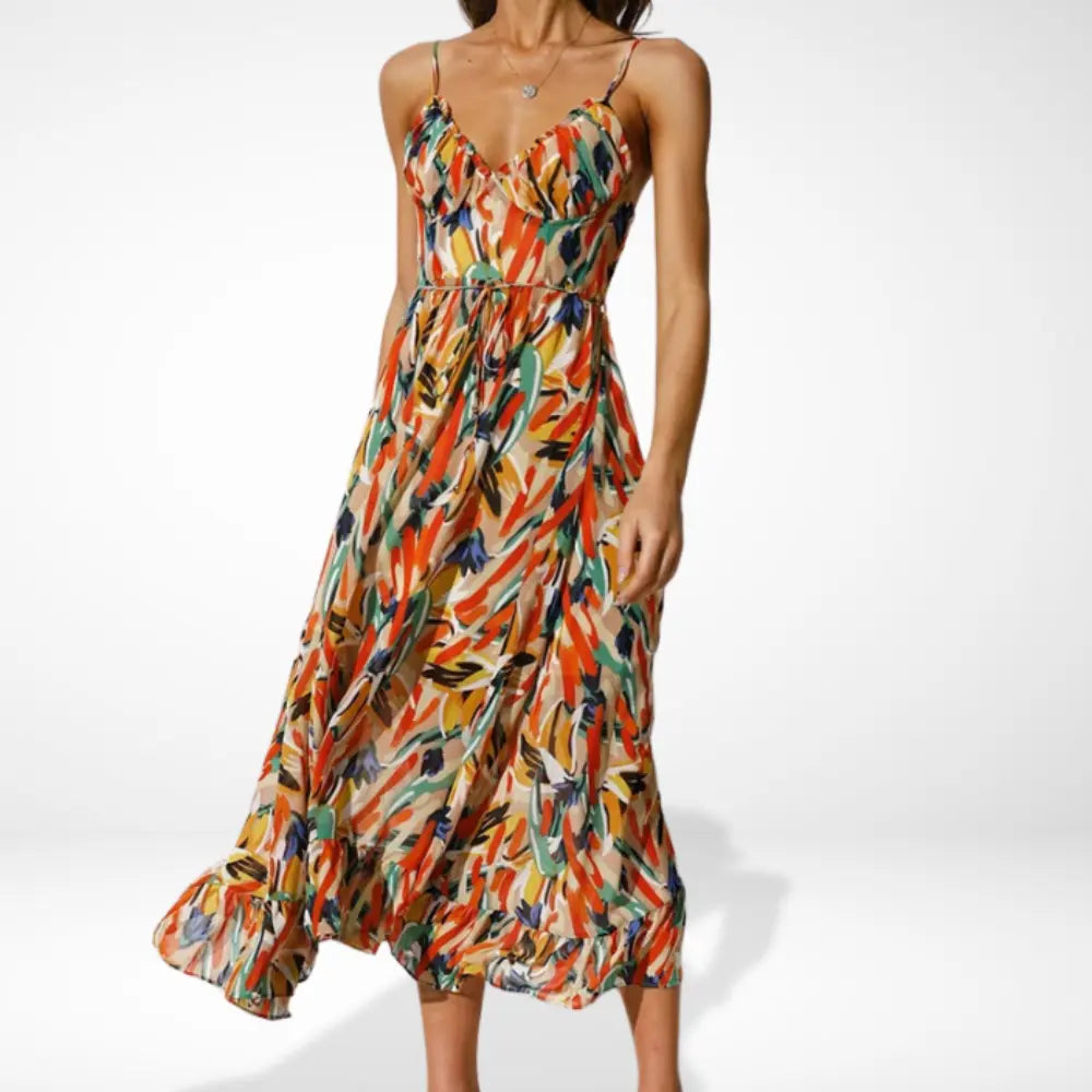 Vestido Yamy™ | Floral Midi estampado con tirantes