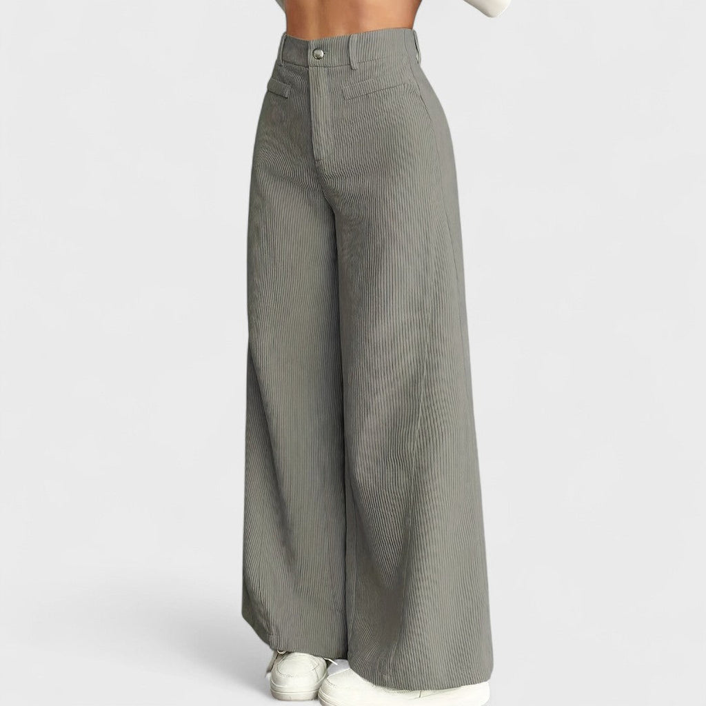 Rida – Pantaloni donna a vita alta con gamba larga