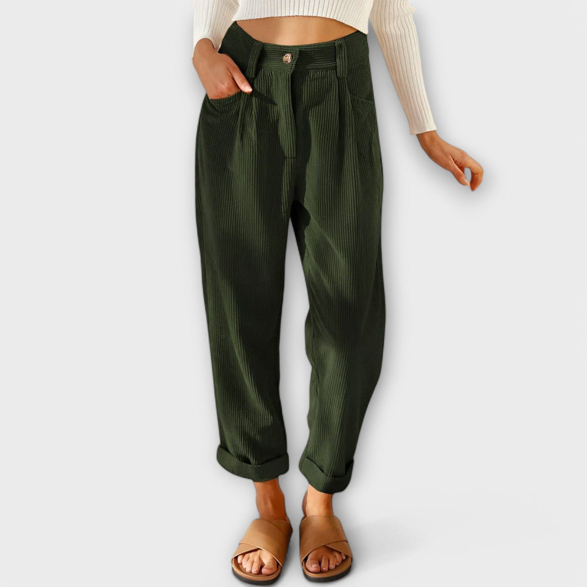 Jana – Pantaloni in velluto moderni