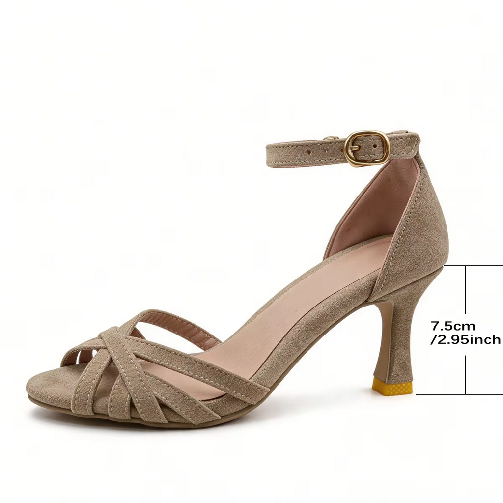 Blanca™ - Sandalias patchwork con puntera redonda y talón estrecho